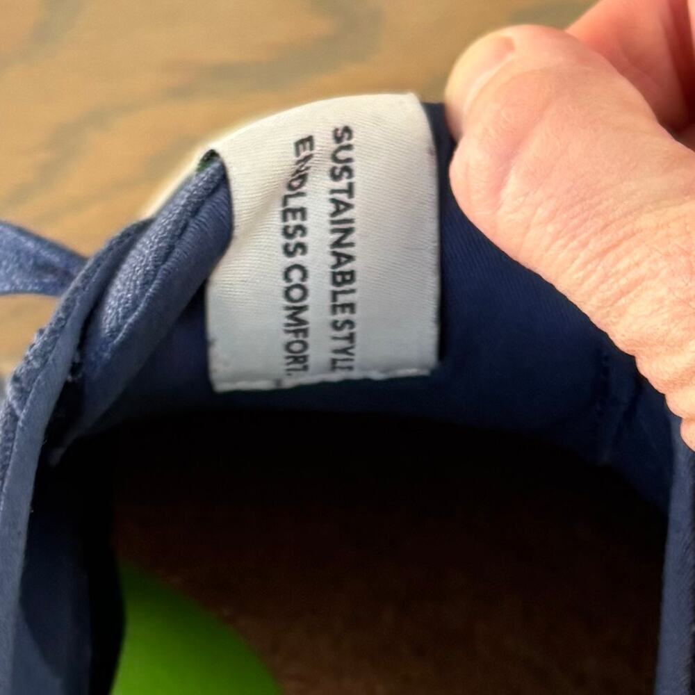 Cariuma Oca Low Shadow Sneakers Blue Canvas Organic Cotton Mens 9 Womens 10.5 - Picture 6 of 11